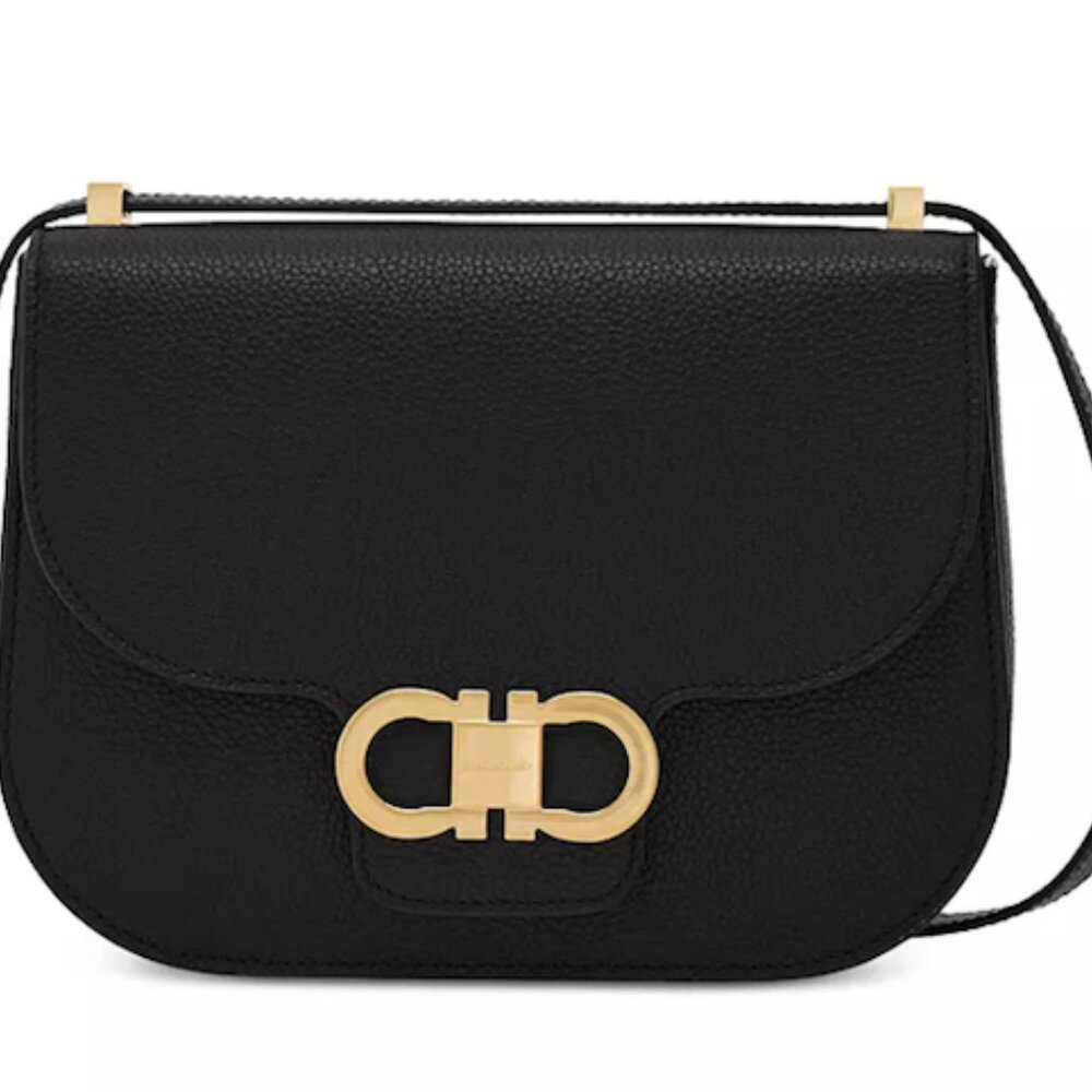 Ferragamo Double Gancini Crossbody New Bag with Tags